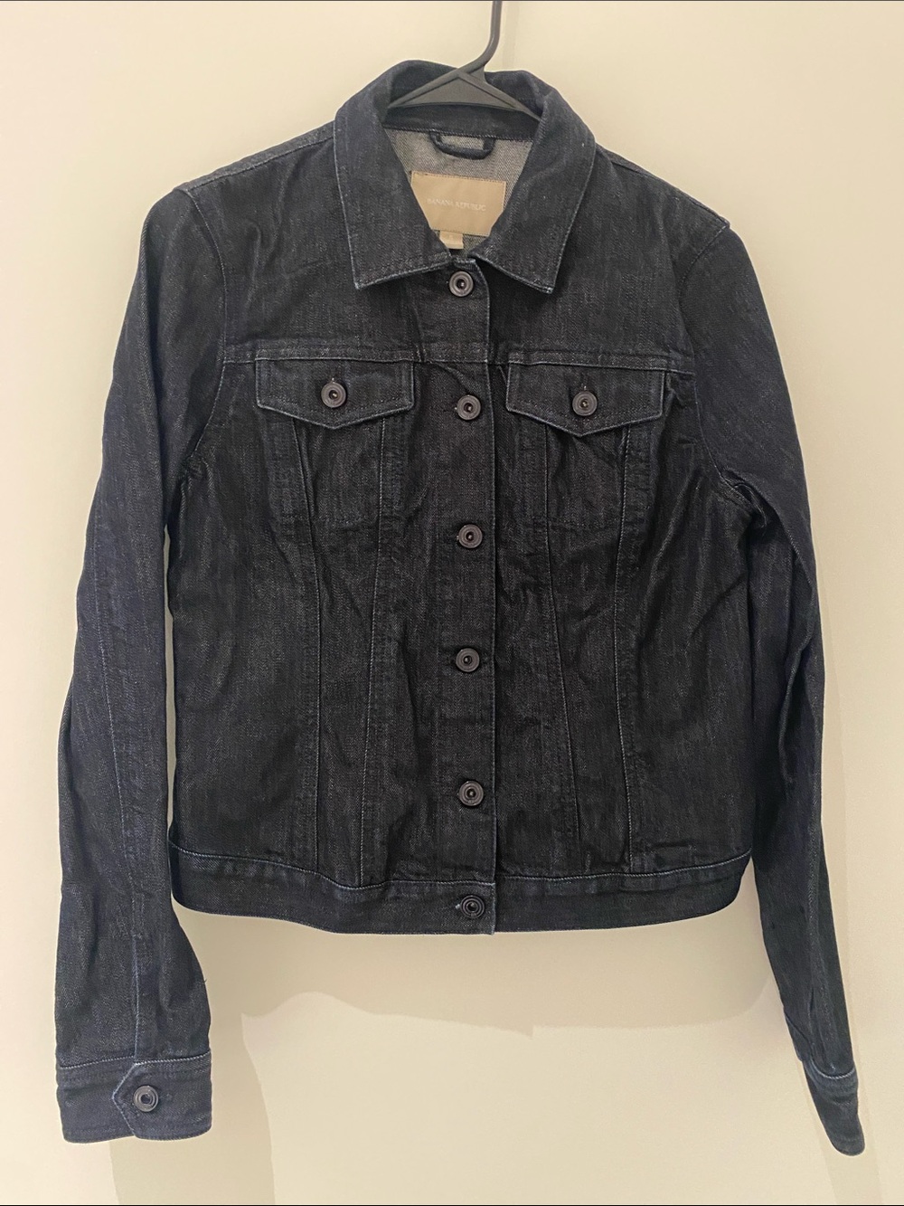 Banana Republic Dark Wash Jean Denim Jacket With Dark Buttons Size S